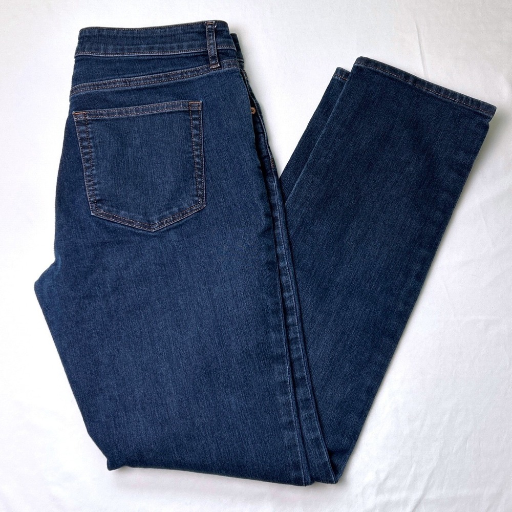 Loft Womens Curvy Skinny High Rise Dark Wash Jeans Size 10/30 Blue